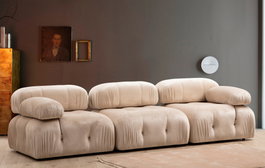 Atelier Del Sofa Bubble 3 Seater Velvet Crema
